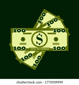 The concept of isometric money vectors. Illustrative design for the concepts of money, wealth, investment and finance.