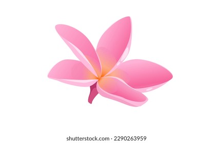 Concept Jungle botany plant branch flower. The concept of a delicate flower in bloom is captured in this charming image, which is perfect for botanical enthusiasts. Vector illustration.