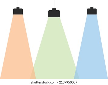 Concept lamp that emits white light