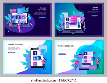 Concept Landing page template Education people, Internet studying, online training, online book, tutorials, e-learning for social media, distance education, documents, cards, posters