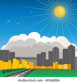 concept landscape of town