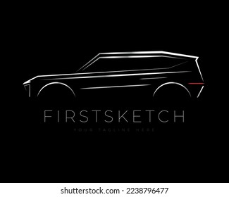 Concept Large Suv Shadow Logo Metallic Design template 