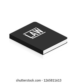 Concept LAW book for web page, banner, social media. Vector stock illustration
