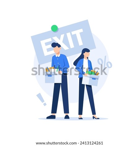 concept of laying off staff or reducing the number of employees,job loss due to economic recession, laying off staff, HR employers selecting redundant employees,laying off employees, job reduction