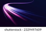 Concept of leading in business, Hi tech products, warp speed wormhole science vector design. Horizontal speed lines background