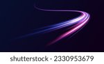 Concept of leading in business, Hi tech products, warp speed wormhole science vector design. Horizontal speed lines background