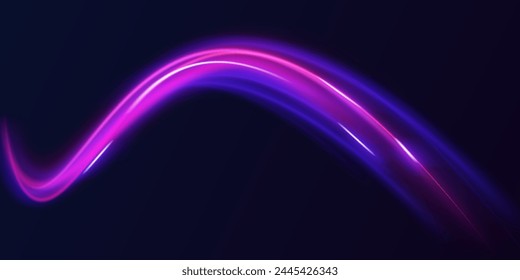 Concept of leading in business, Hi tech products, warp speed wormhole science vector design. Horizontal speed lines background