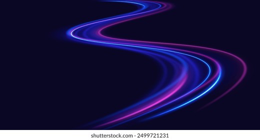 Concept of leading in business, Hi tech products, warp speed wormhole science vector design. Horizontal speed lines background