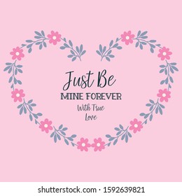 Concept leaf flower frame, for card design be mine. Vector