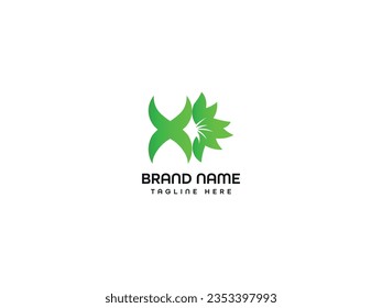 Concept of leaf letter logo design