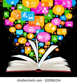 the concept of learning and education. online learning


