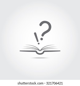 Concept of Learning and idea. Book icon. Vector illustration