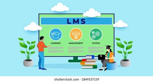 Concept Learning Management System Lms Icons Stock Vector (Royalty Free ...