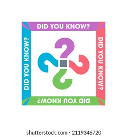 concept for learning, studying, researching, exploring. question marks in square. did you know concept