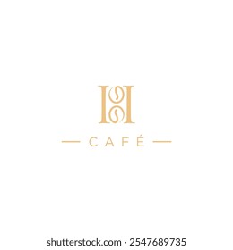 Concept letter H with Coffee House logo design vector