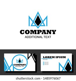 the concept of the letter A and M logo with a crown combination