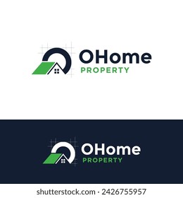 concept letter o with house logo design vector illustration