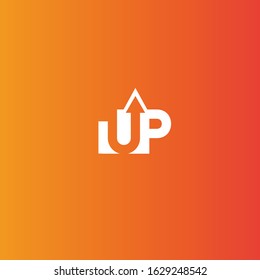 concept Letter UP simple logo icon design vector template