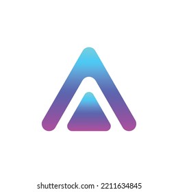 Concept letter A or triangle logo design. Abstract triangle logo design