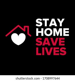 Concept for lettering and graphic for typography. Stay home to save your life from the dangerous virus, Coronavirus (COVID-19). The global epidemic and quarantine forces people to stay at home. Pandem