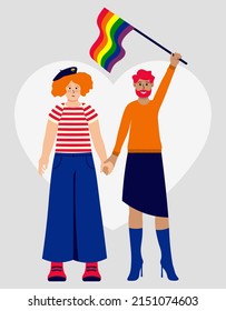 Konzept der LGBTQ-Pride-Vektorgrafik im Flachstil
