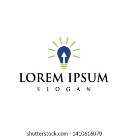 the concept of a light bulb design logo