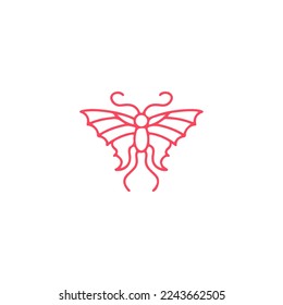 concept line butterfly vector illustration