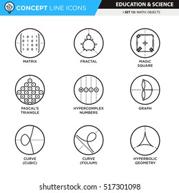 Concept Line Icons Set 14 Math