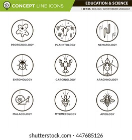 Concept Line Icons Set 5 Biology