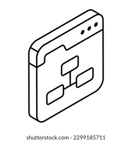 Concept linear design icon of web hierarchy