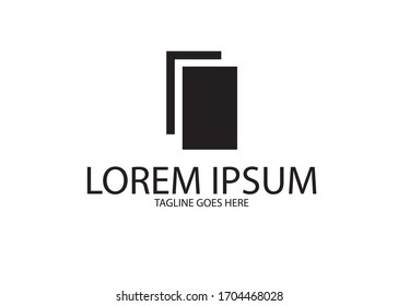The concept of a lined square logo. Rectangle vector, simple. EPS 10.