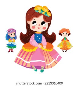 concept of little princess vector illustration