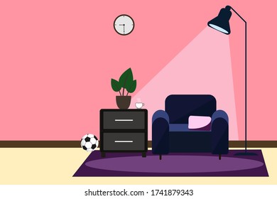 the concept of a living room in a house, with an abstract background, interesting nuances and calm colors. suitable for relaxing fun
