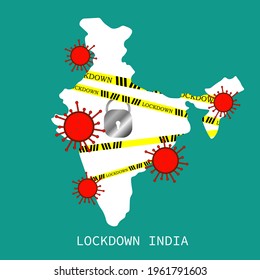 Concept of lockdown due to coronavirus crisis covid-19 disease.