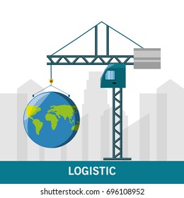 concept logistic and shipping around the world