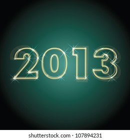 concept of logo 2013 year - illustration