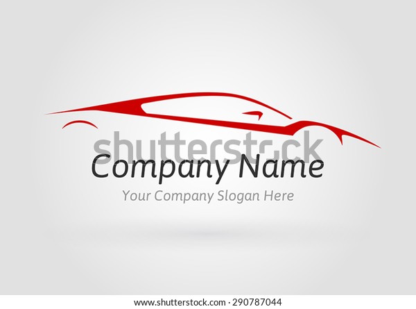 Concept Logo\
with Auto Company Supercar\
Silhouette
