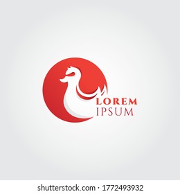 The concept of the logo with the character of a duck with a reddish accent that gives the impression of tough & brave. Can be used for restaurants. EPS10.