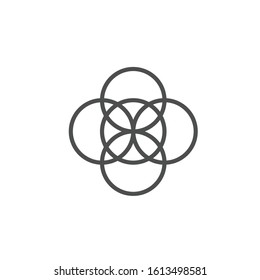 the concept of a logo with a combination of circle symbols