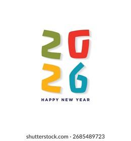 Concept logo design of 2026 Happy New Year Posters. Simple 2026 logo ideas