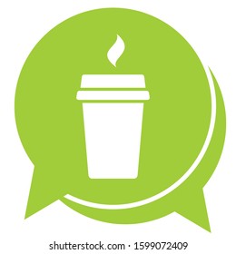 The concept of logo design is a cup chat