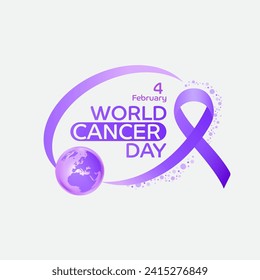 concept logo design event  World cancer day