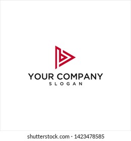 concept logo design letter b and p