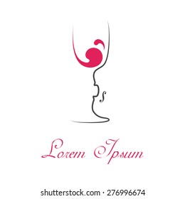 Concept logo design for music bar or lounge cafe sign or restaurant symbol o menu
