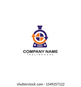 concept logo design for train logistic company