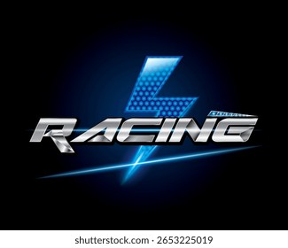 Concept logo EV Racing Design für kreative Inspiration, Template Vektor