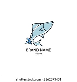 concept logo with fish symbol