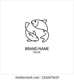 concept logo with fish symbol
