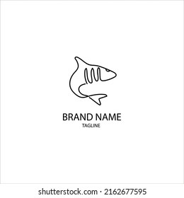 logotipo de concepto con símbolo de pez