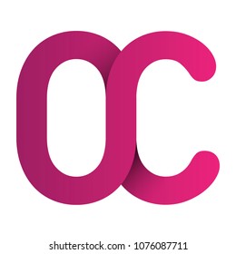 Concept Logo. Flat Vector Design Element. Monogram OC. Combined letters O and C